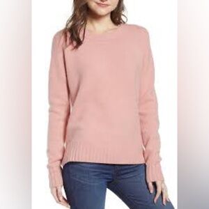 J. Crew Women's Dusty Rose Oversized Crew Neck Sweater